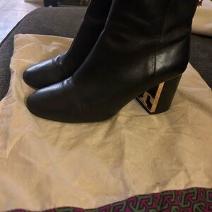 Black Leather Ankle Boots